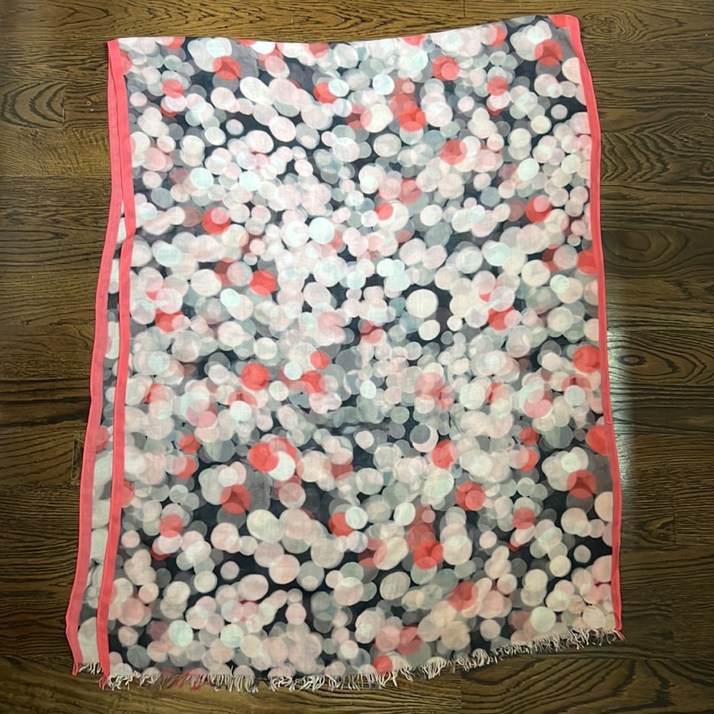 Kate Spade Pink and Black Floral Scarf - Picture 7 of 7